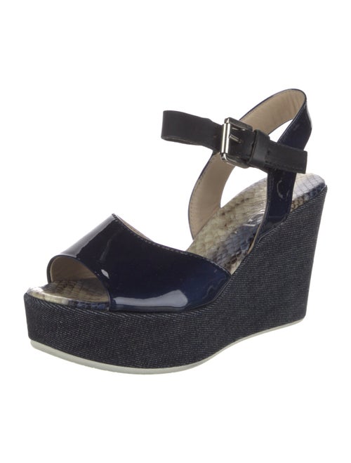 AGL Patent Leather Cutout Accent Slingback Pumps