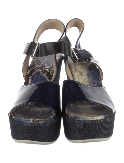 AGL Patent Leather Cutout Accent Slingback Pumps