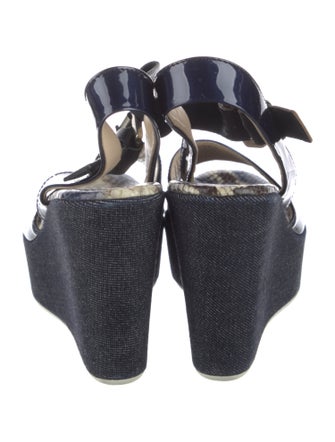 AGL Patent Leather Cutout Accent Slingback Pumps