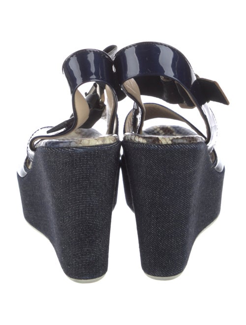 AGL Patent Leather Cutout Accent Slingback Pumps