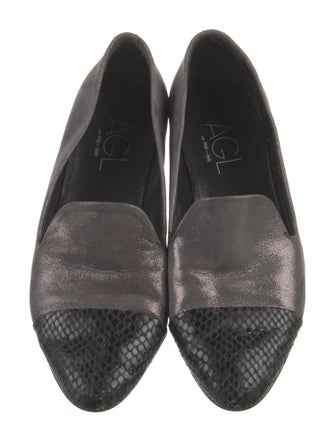 AGL Suede Colorblock Pattern Loafers