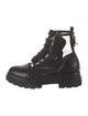 AGL Leather Mesh Accents Combat Boots