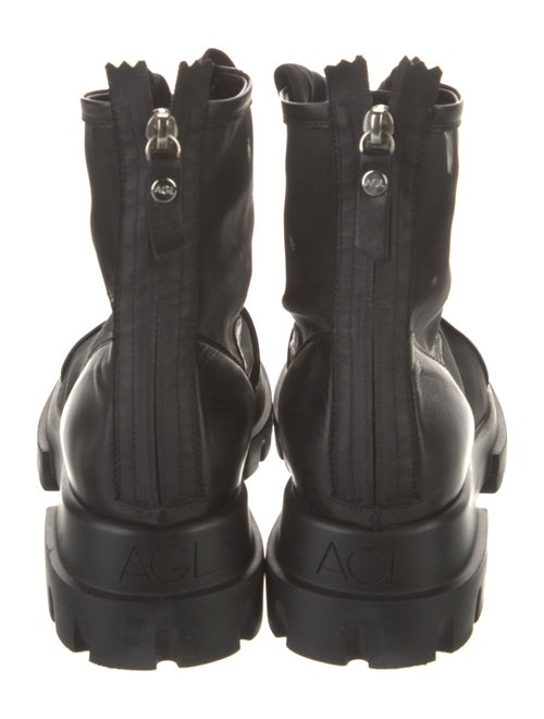 AGL Leather Mesh Accents Combat Boots
