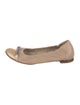 AGL Leather Chain-Link Accents Ballet Flats