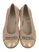AGL Leather Chain-Link Accents Ballet Flats