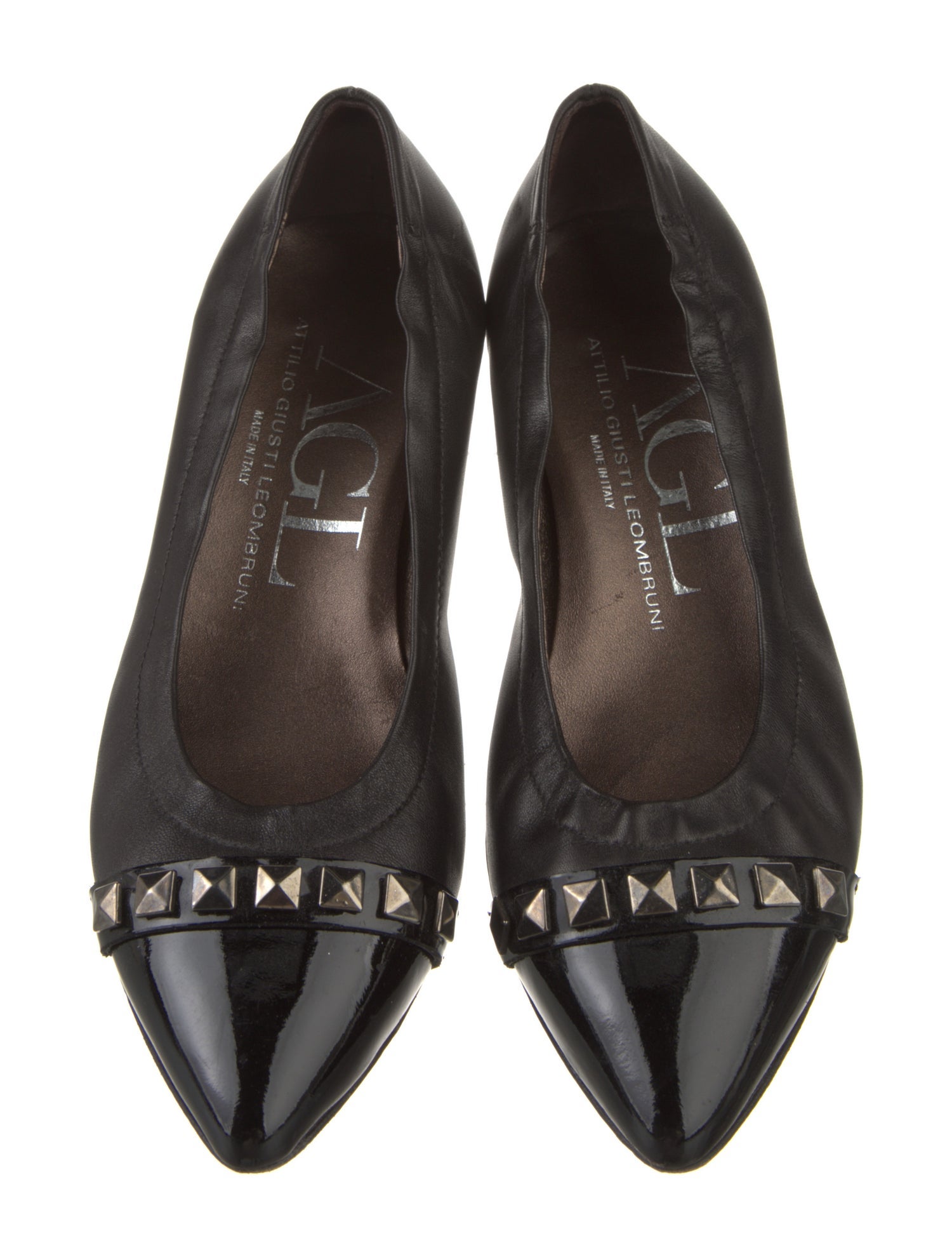 AGL Leather Studded Accents Pumps