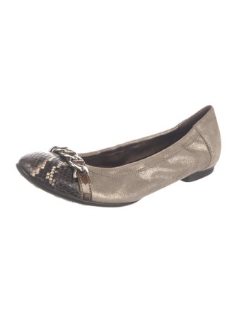 AGL Suede Animal Print Ballet Flats