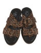 AGL Suede Animal Print Slides