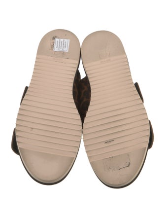 AGL Suede Animal Print Slides