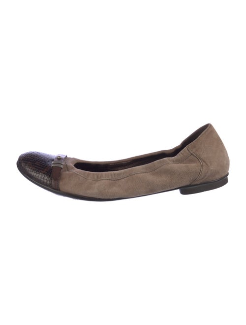 AGL Suede Colorblock Pattern Ballet Flats
