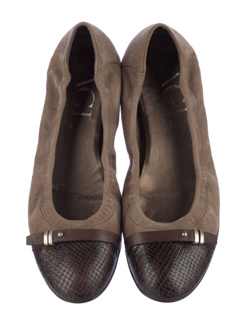 AGL Suede Colorblock Pattern Ballet Flats