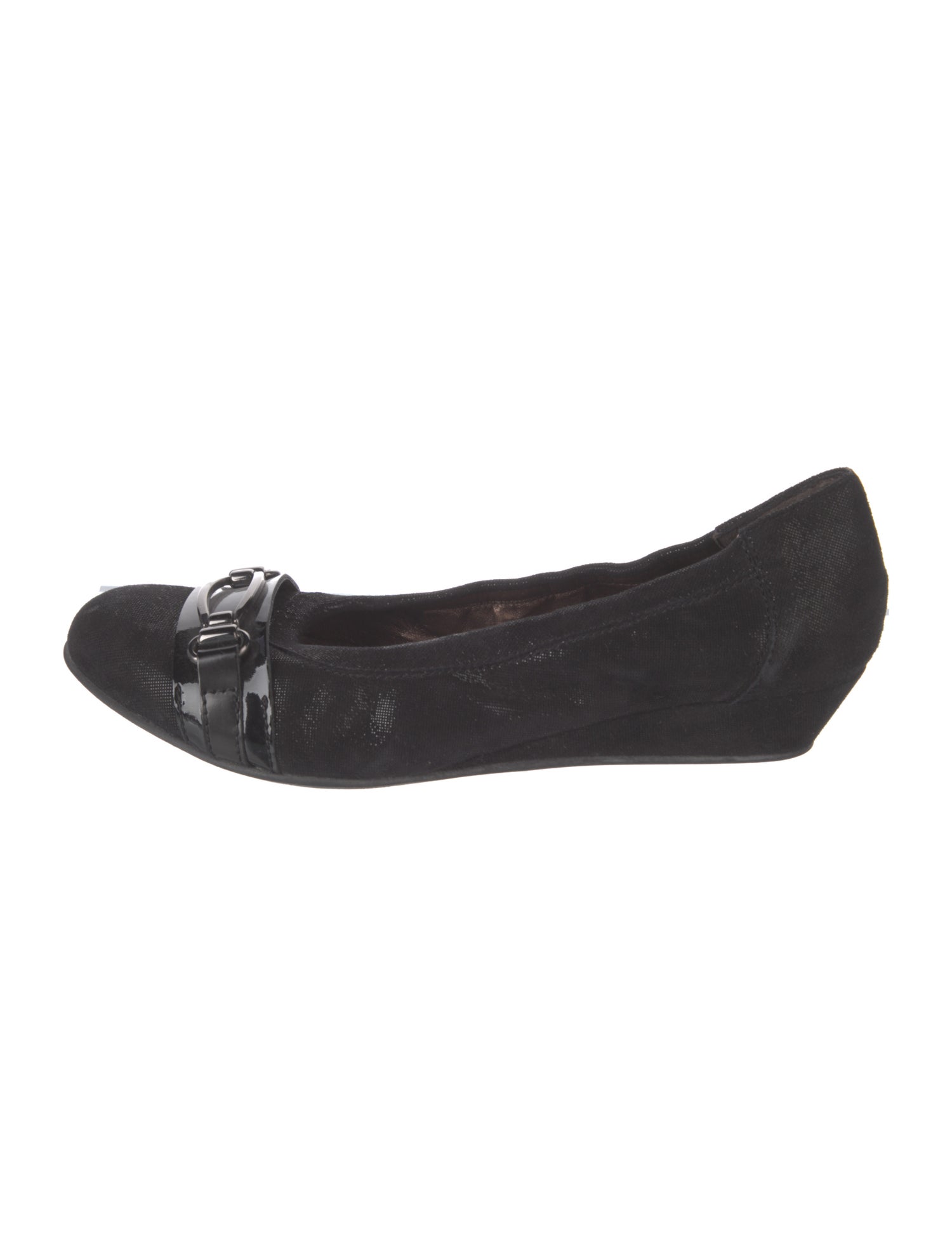 AGL Suede Leather Trim Embellishment Flats