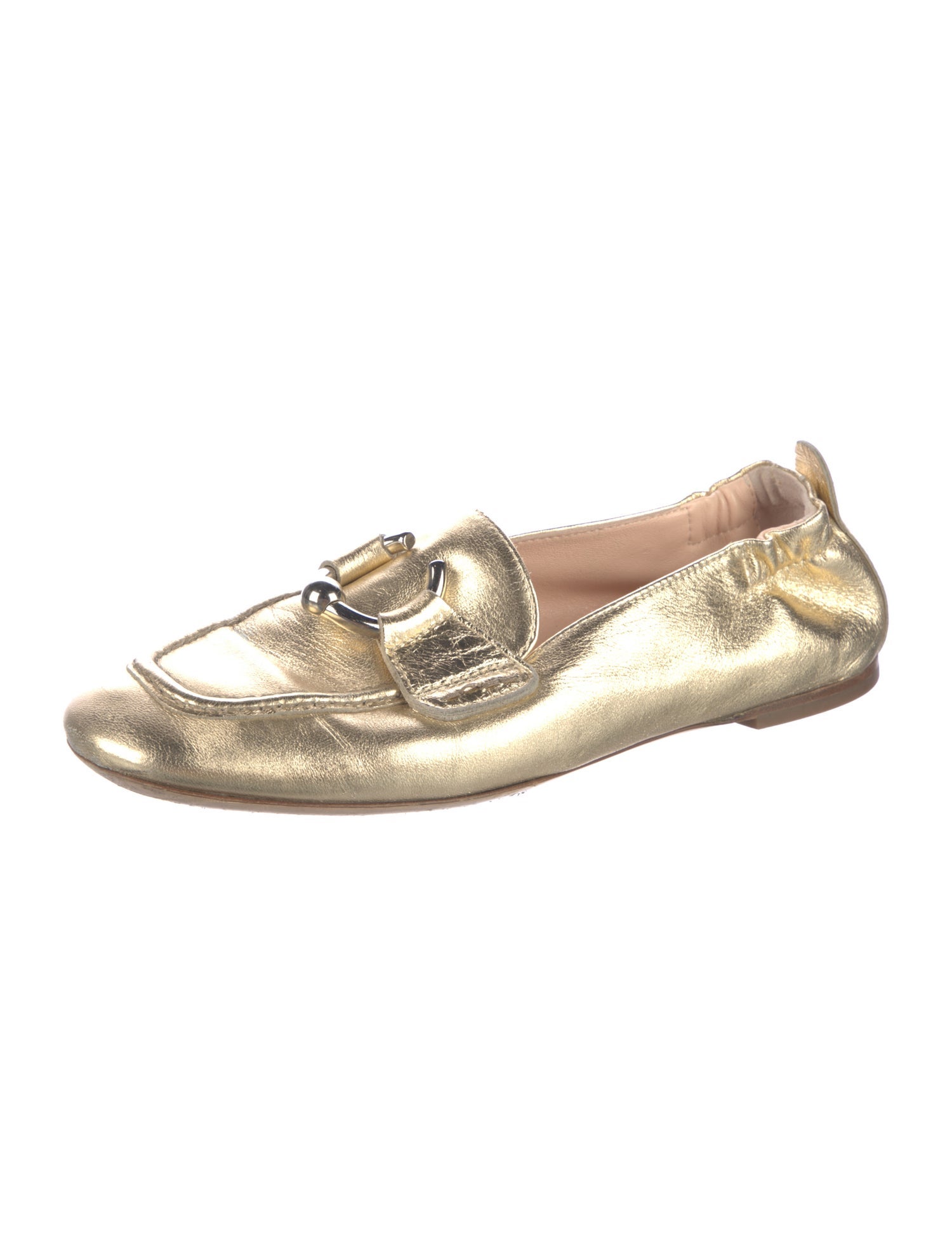 AGL Leather Chain-Link Accents Loafers