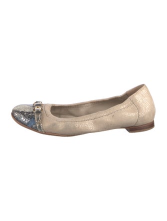 AGL Suede Colorblock Pattern Ballet Flats