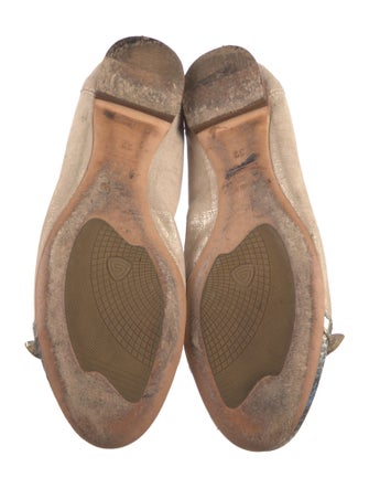 AGL Suede Colorblock Pattern Ballet Flats