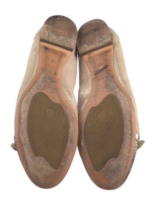 AGL Suede Colorblock Pattern Ballet Flats