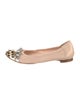 AGL Leather Animal Print Ballet Flats
