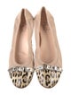 AGL Leather Animal Print Ballet Flats