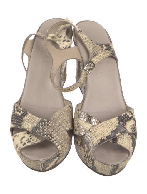 AGL Leather Animal Print Espadrilles