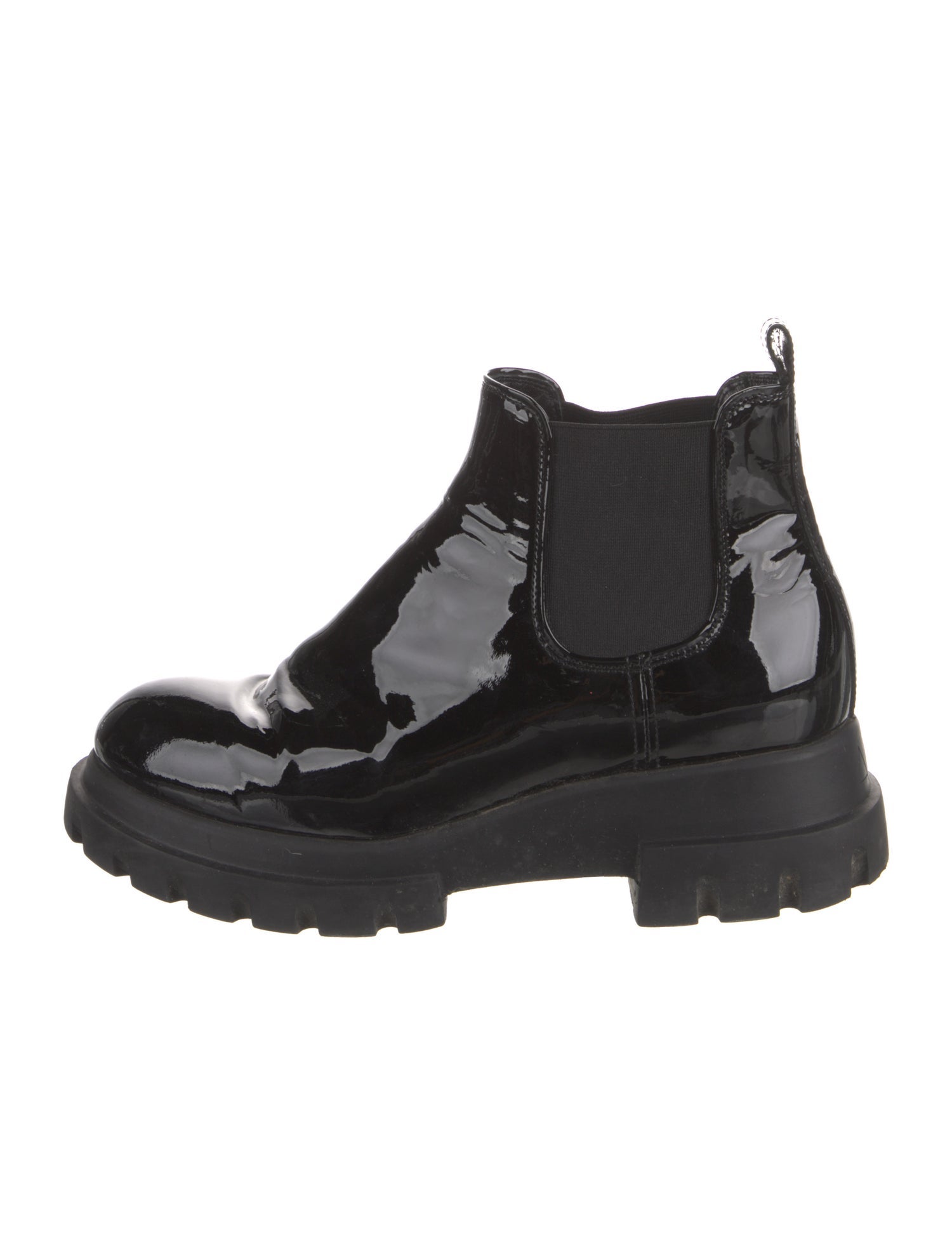 AGL Patent Leather Chelsea Boots