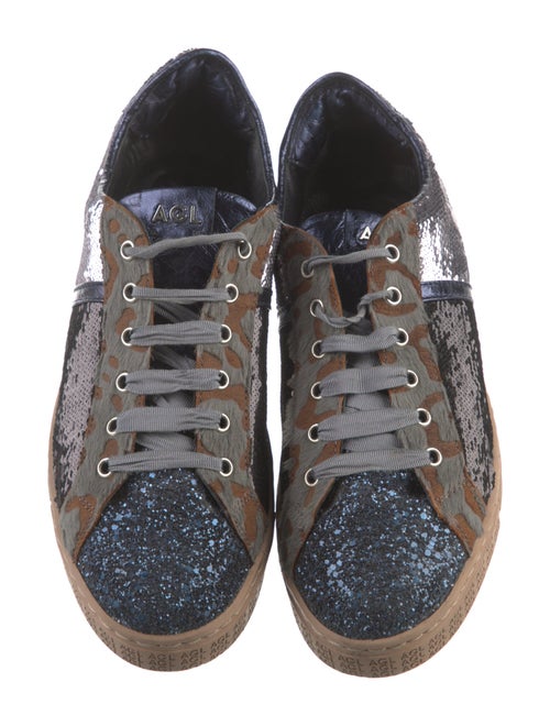 AGL Sequins Printed Sneakers