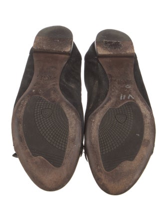 AGL Suede Colorblock Pattern Ballet Flats