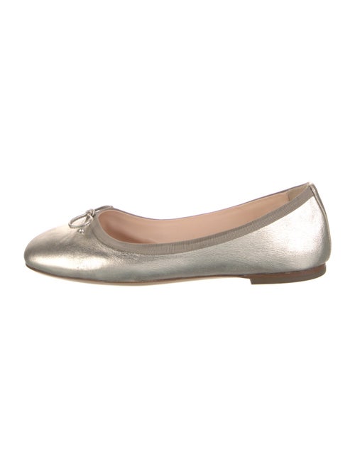 AGL Leather Bow Accents Ballet Flats