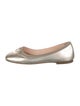 AGL Leather Bow Accents Ballet Flats