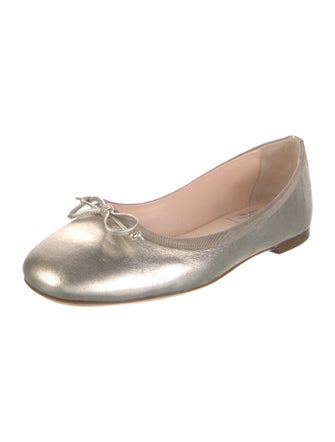 AGL Leather Bow Accents Ballet Flats