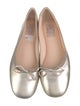 AGL Leather Bow Accents Ballet Flats