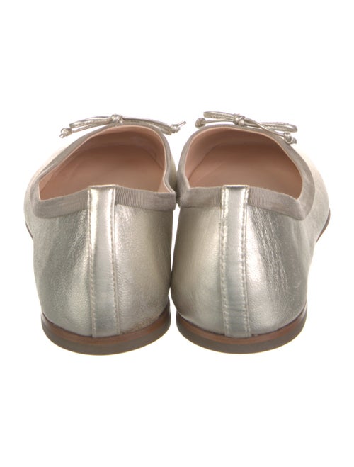 AGL Leather Bow Accents Ballet Flats
