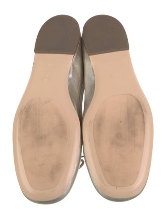 AGL Leather Bow Accents Ballet Flats