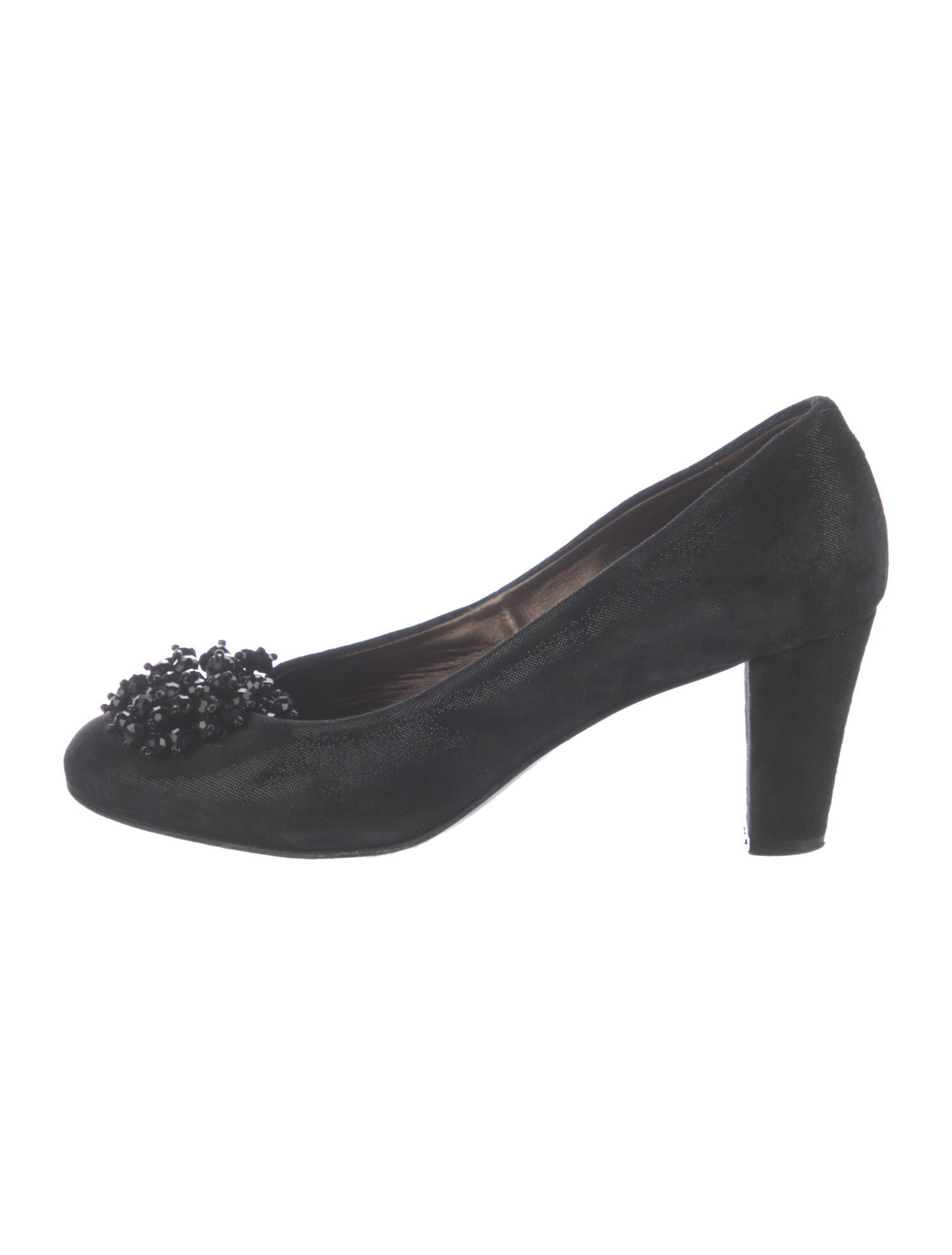 AGL Suede Beaded Accents Pumps