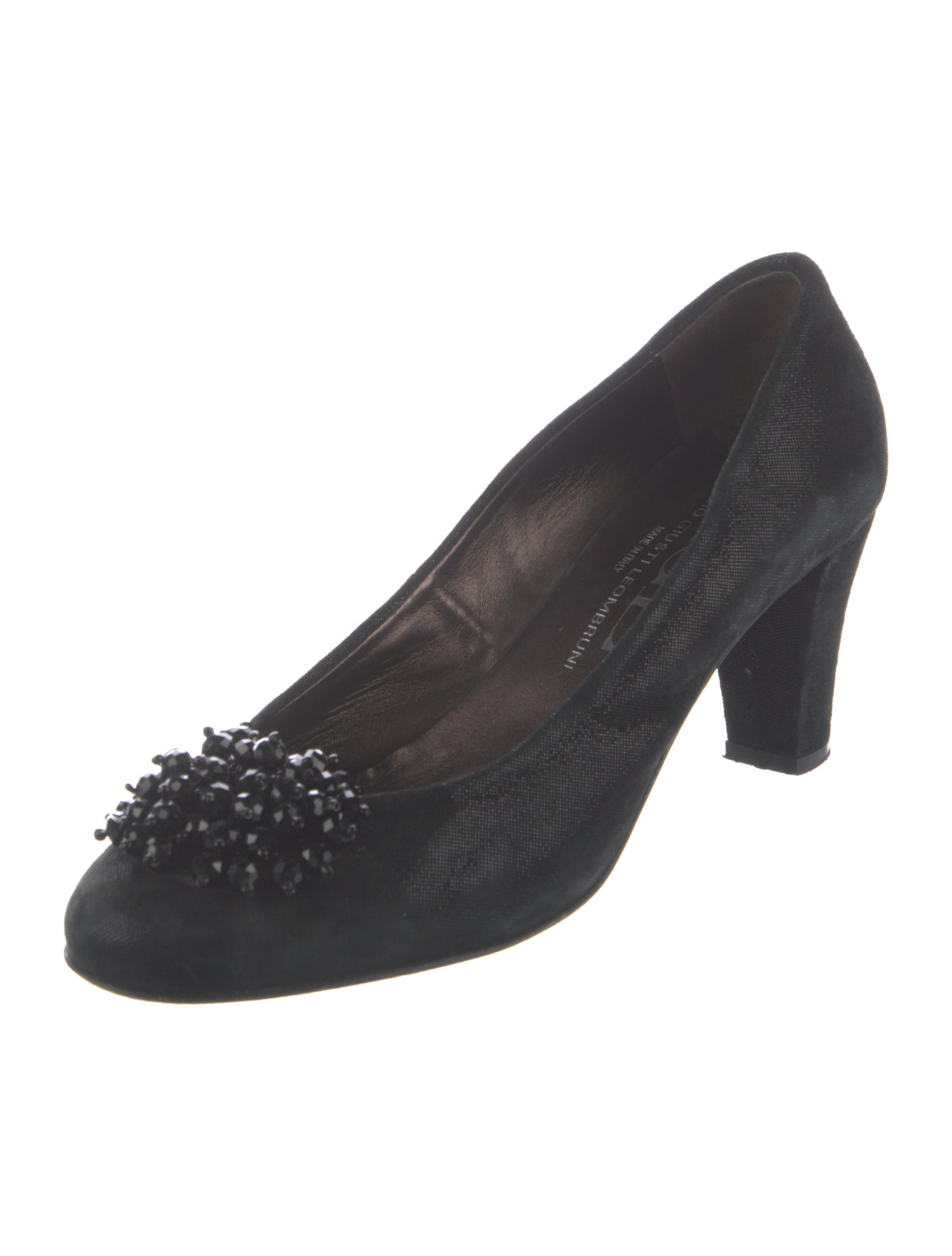 AGL Suede Beaded Accents Pumps