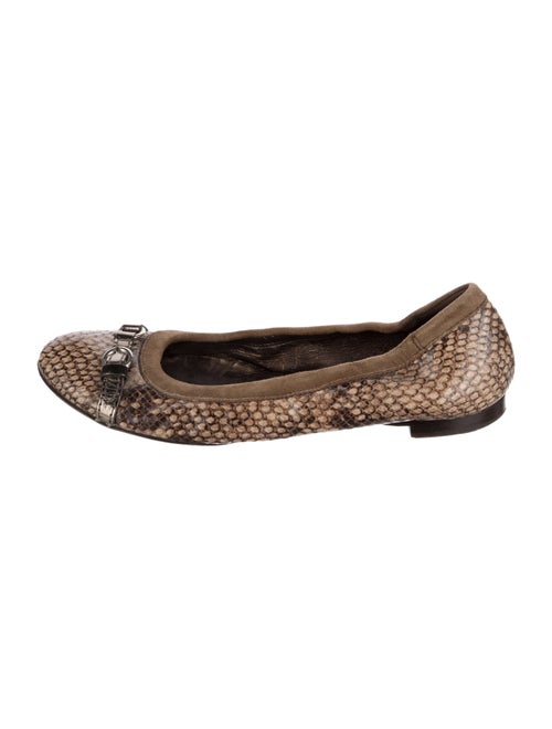 AGL Leather Animal Print Ballet Flats