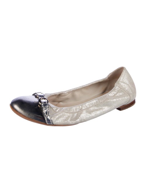 AGL Leather Colorblock Pattern Ballet Flats