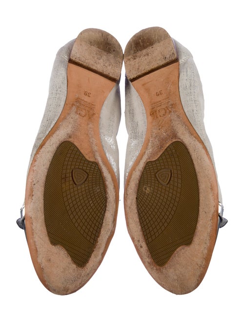 AGL Leather Colorblock Pattern Ballet Flats