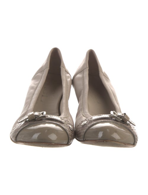 AGL Leather Chain-Link Accents Ballet Flats