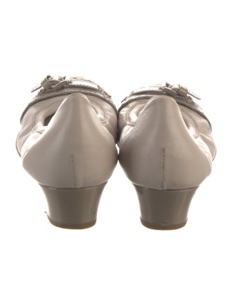 AGL Leather Chain-Link Accents Ballet Flats