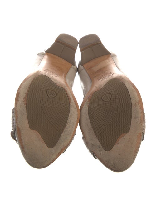 AGL Leather Chain-Link Accents Ballet Flats