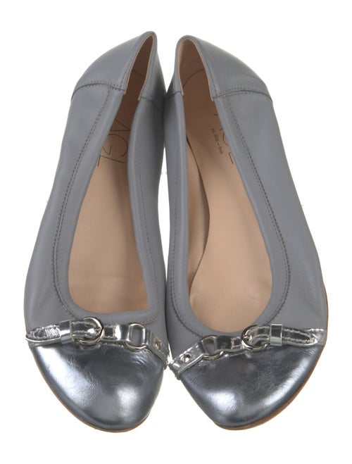 AGL Leather Chain-Link Accents Ballet Flats