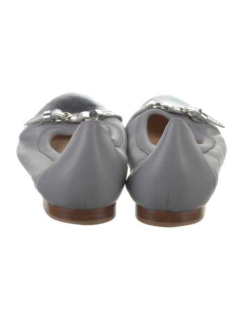 AGL Leather Chain-Link Accents Ballet Flats