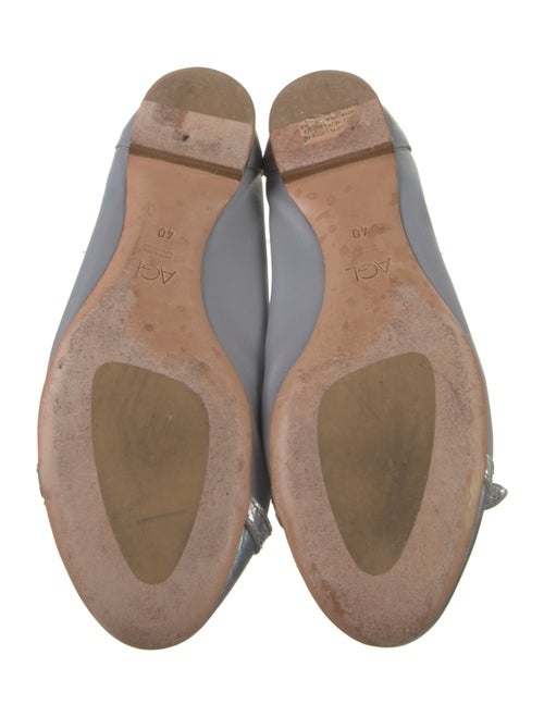 AGL Leather Chain-Link Accents Ballet Flats