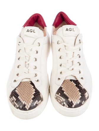 AGL Leather Printed Sneakers