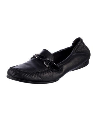 AGL Leather Whipstitch Trim Loafers