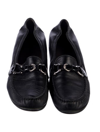 AGL Leather Whipstitch Trim Loafers