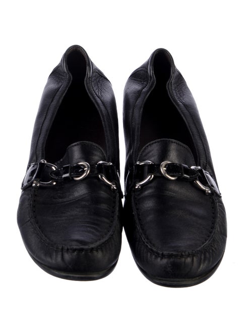 AGL Leather Whipstitch Trim Loafers
