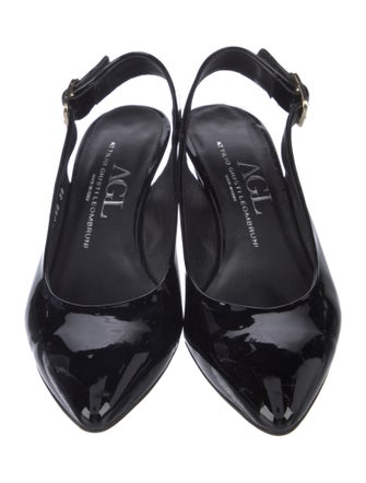AGL Patent Leather Slingback Pumps