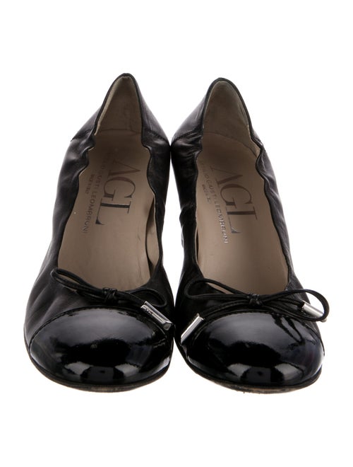 AGL Leather Bow Accents Pumps