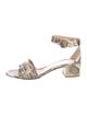 AGL Leather Animal Print Sandals